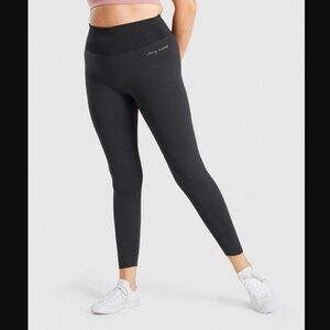 Gymshark Whitney Rib Waist Leggings - Black - size M